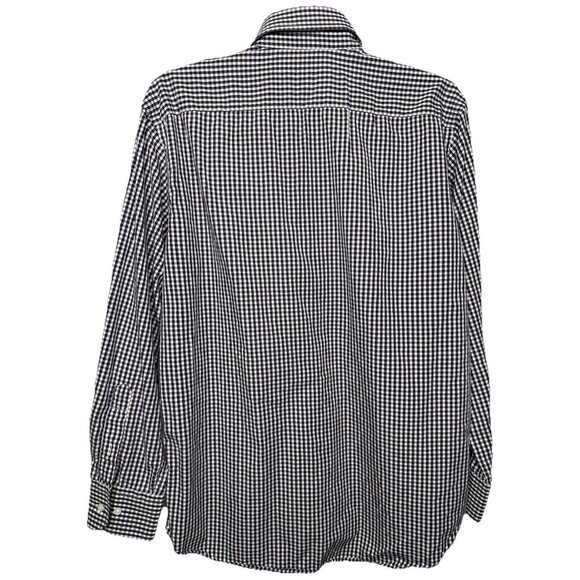Bristol & Bull Men's Medium Purple White‎ Checkered Long Sleeve Button Down - Picture 4 of 4